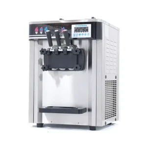 Commercial Soft Ice Cream Maker Stainless Steel 3 Flavors Ice Cream Machine for Milk Based Treats