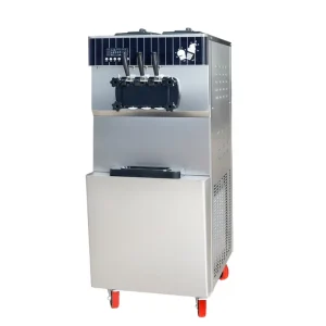 Commercial Soft Serve Ice Cream Maker Machine for Food Establishments 3 Flavor Yogurt Milk Water New Condition