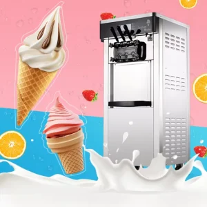 Commercial Stainless Steel 20-28L/h 3 Flavor Soft Ice Cream Maker Machine