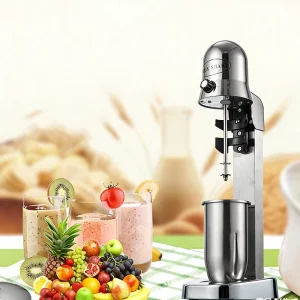 Commercial Stainless Steel 304 Milkshake Blender Electric Double Speed 180W 750ml Hands Free Feature Two Cups for Coffee Shop