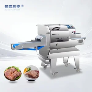 Commercial Stainless Steel Automatic Meat Cheese Slicer Motor Bearing Cooked Pork Steak Cutting Machine