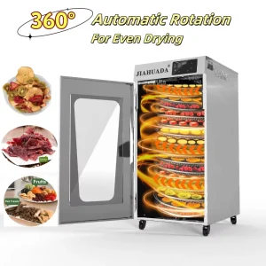 Commercial Stainless Steel Automatic Tray Multi functional Electric High Energy Saving Fruit Vegetable Snack Dehydrator