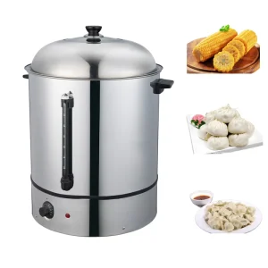 Commercial Stainless Steel Electric 30L 220V Food Bun Steamer Temperature Adjustable for Sale for Sweet Corn Steamer Cooking
