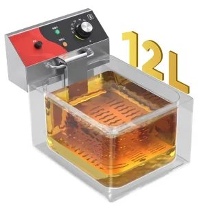 Commercial Stainless Steel Electric Countertop Deep Fryer for Oil Fried Chicken Potato Chips Donuts Kitchen Equipment