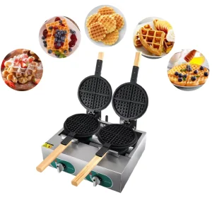 Commercial Stainless Steel Electric Gas Portable Waffle Cone Maker Machine Easy Operate 110 220V