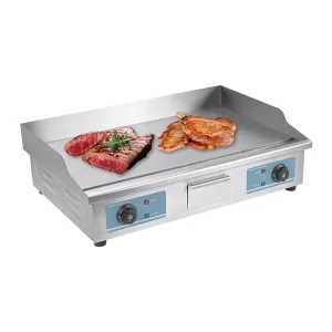 Commercial Stainless Steel Electric Griddle Flat Top Barbecue Grill Table Counter Top BBQ Equipment