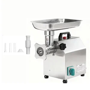 Commercial Stainless Steel Electric Meat Grinder and Mixer Kitchen Equipment with Slicers for Home or Business Use