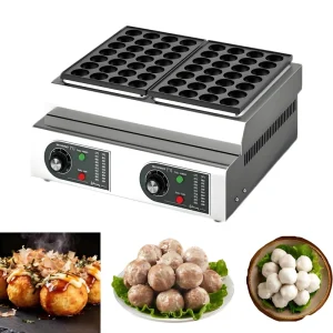 Commercial Stainless Steel Electric Takoyaki Maker Frozen Takoyaki Ball 24 Hole Takoyaki