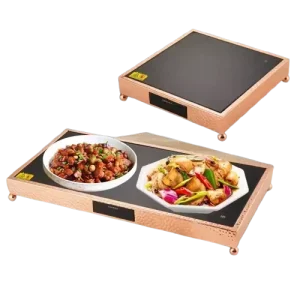 Commercial Stainless Steel Food Insulation Hot Plate Microcrystalline Glass Countertop Warm Plate Buffet Heating Insulation