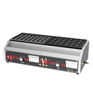 Commercial Stainless Steel Hot Dog Sausage Roaster Grill Machine Food Warmer Teppanyaki Touch Control 220V