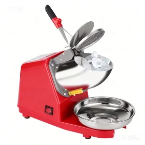 Commercial Stainless Steel Ice Shaver Machine with Dual Blades for Snow Cone and Shaved Ice Making