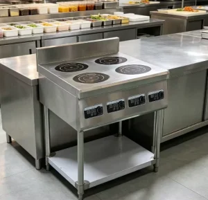 Commercial Stainless Steel Induction Cooker 4 Burner High ETL Certified Smart Electric Cooking Stove Portable Hotpot Fry Home