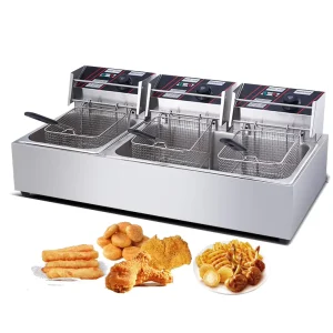 Commercial Stainless Steel Restaurant Potatoes Frying Machine Automatic Electric Gas Deep Oil Fryer for Fried Chicken