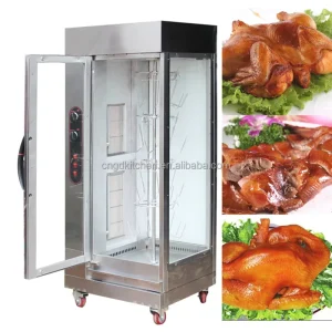 Commercial Stainless Steel Rotary Gas Grill Chicken Rotisserie Machine