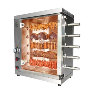 Commercial Stainless Steel Rotary Gas Oven Chicken Rotisserie Grill Machine for Hotel Catering Equipment