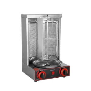 Commercial Stainless Steel Rotary Rotisserie Grill Automatic Rotating Barbecue Machine for Restaurant Snack Bar Catering Shop