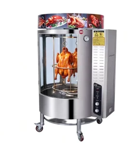 Commercial Stainless Steel Tempered Glass High Efficiency Large Capacity Gas Roaster Oven for Chicken Duck
