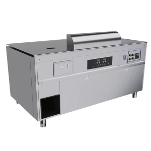 Commercial Stainless Steel Teppanyaki Grill Table Electric Induction Gas BBQ Station Restaurant Kitchen Equipment