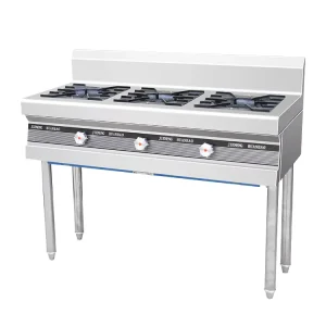 Commercial Standing Multifunctional Stainless Steel Gas Cooker 3 Burner LR-BZL-LP3 China Origin Universal Voltage