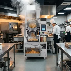 Commercial T Chef TC-40EA Fried Noodle Cooking Machine with Self-Cleaning Function Automatic Stir Fry Robot for Restaurants