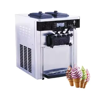Commercial Tabletop Ice Cream Maker Machine for Home Soft Serve Countertop Small 3 Flavors Kids Yogurt Maker