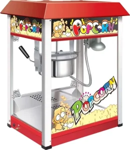 Commercial Tabletop Popcorn Machine Electric Hot Air Popcorn Maker with Stainless Steel Kettle for Cinema Carnival & Snack Bar