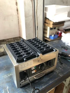 Commercial Taiyaki Maker 14pcs Mini Electric Stainless Steel Taiyaki Machine Closed Mouth Fish Waffle Iron 220V