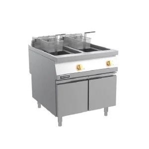 Commercial Two-Tank Deep Fryer Free Standing Electric with Cabinet Industrial Kitchen Cooking Equipment
