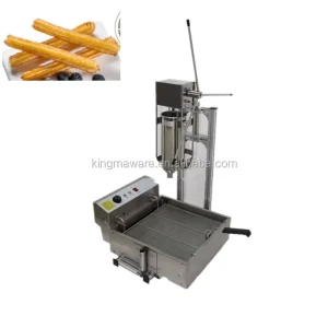 Commercial Use Spanish Manual 5L Churros Machine + Working Stand + 25L 110V 220V Electric Deep Fryer