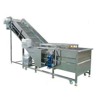 Commercial Vegetable Washing Machine Stainless Steel Fruit Vegetable Washer for Food Processing Plant