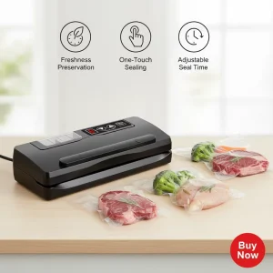 Commercial and Home Vacuum Sealer with LED Display Suitable for Dry and Wet Food Packaging