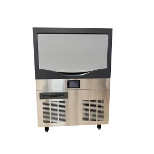 Compact 80Kg Ice Maker Water Spray System Cylindrical Ice for Coffee Shop Bubble Tea Shops Solid Ice Under counter