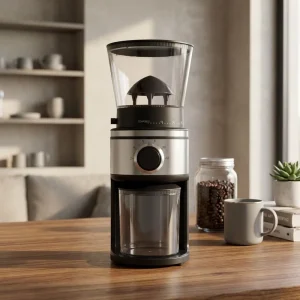 Compact Automatic Conical Burr Coffee Grinder 30 Adjustable Grind Levels Low Noise Home Kitchen Electric Bean Grinder