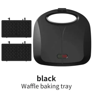Compact Automatic Mini Electric Waffle Maker Non-Stick Aluminum Easy Storage Two Sandwich Slices Waffle Triangle Household Hotel