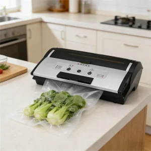 Compact Automatic Vacuum Sealer Machine Household Food Saver Dry & Wet Vacuum Packing for Small Kitchen
