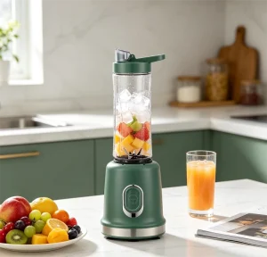 Compact Blender with Detachable Travel Bottle Design Powerful Sharp Blades Crush Fruits Ice Effortlessly for Fresh Smoothies
