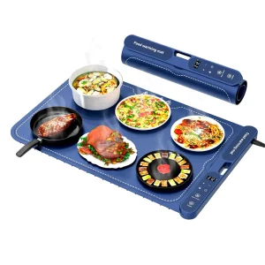 Compact Folding Food Warmer Tray 7 Gear Temperature Control Quick Defrosting Warming Function Electric Food Heating Mat