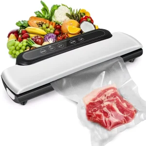 Compact Food Vacuum Sealer White Automatic Air Sealer Food Sealer Machine with Vacuum Seal Bags