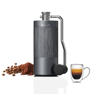 Compact Manual Coffee Grinder Portable Stainless Steel Burr Mill Travel Hand Crank Coffee Bean Grinder Durable ABS Body