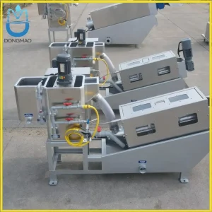 Compact Stainless Steel Screw Press Sludge Dehydrator for Rubber Latex Processing Plant Sludge