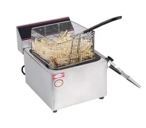 Compact Stainless Steel Silver Electric Deep Fryer 11L 3.5KW