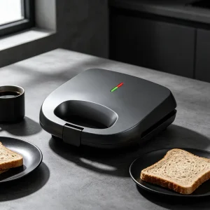 Compact Vertical Storage Sandwich Grill with Built in Cord Wrap Design