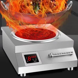 Concave Induction Cooker 5000W High Power Stainless Steel Wok Burner for Kitchen Equipment