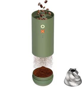 Cone Cutter Type Stainless Steel Battery Powered Coffee Grinder with 20g Capacity for Household Use