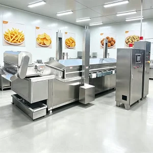 Continuous Conveyor Belt Dough Falafel Shallot Ring Frying Flakes Onions Deep Fryer Machine for Onion Rings