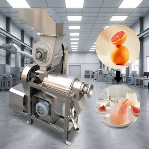 Continuous Working Industrial Fruit Slow Cold Press Orange Lemon Juicer Machine with Wear Resistant Spiral Rotor