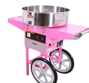 Convenient Mobility Commercial Cotton Candy Floss Maker Cart
