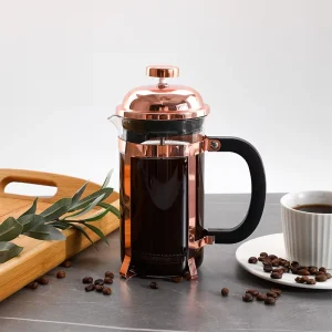 Copper French Press Coffee Tea Maker 304 Stainless Steel Coffee Press Heat Resistant Thickened Borosilicate Glass