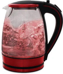 Cordless 360 Degree Electric Kettle 1.8 Liter High Borosilicate Glass Automatic Shut Off 3-5 Minute Boiling Household Hotel