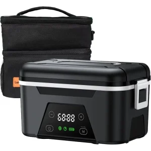 Cordless Heated Lunch Box for Adults 1.5L (6 Cups) Portable Electric Lunch Box Battery Powered with Scheduled Heating
